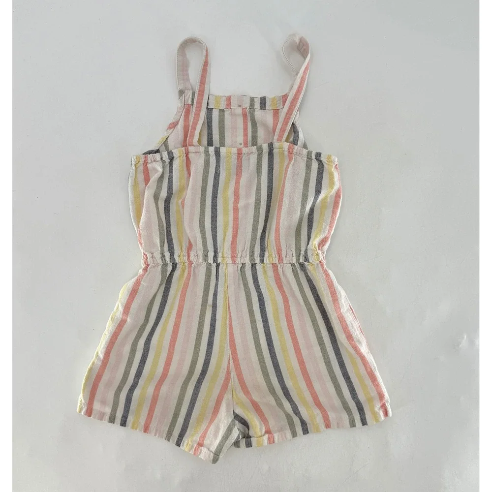 Old Navy Kids‎ Girls Striped Tie Front Romper Jumpsuit Size 8